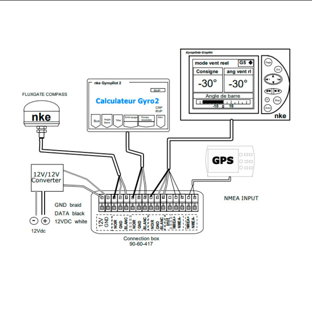 NKE Gyropilot 2 Converter 12V/13.6V Bus Supply