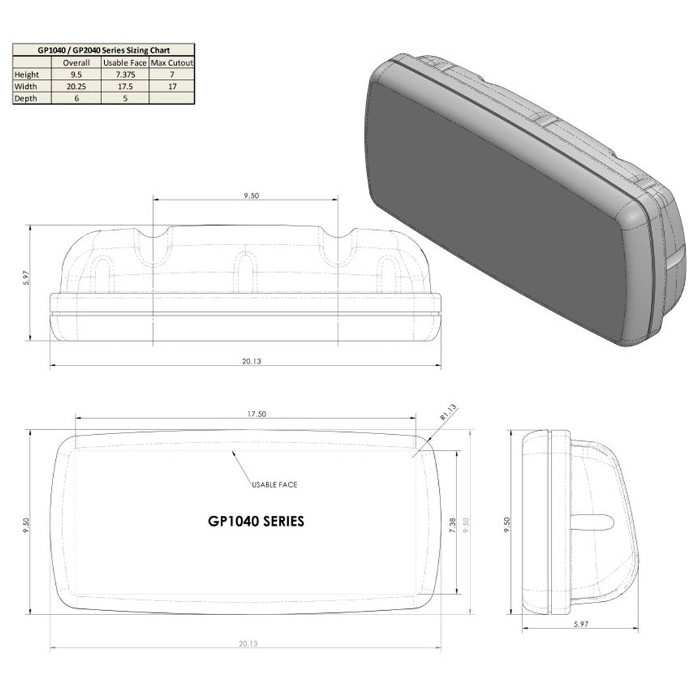 NavPod SystemPod Pre-Cut f/Simrad NSS9 evo3 & B&G Zeus3 9 & 1 Instrument Wide Guard_Additional1