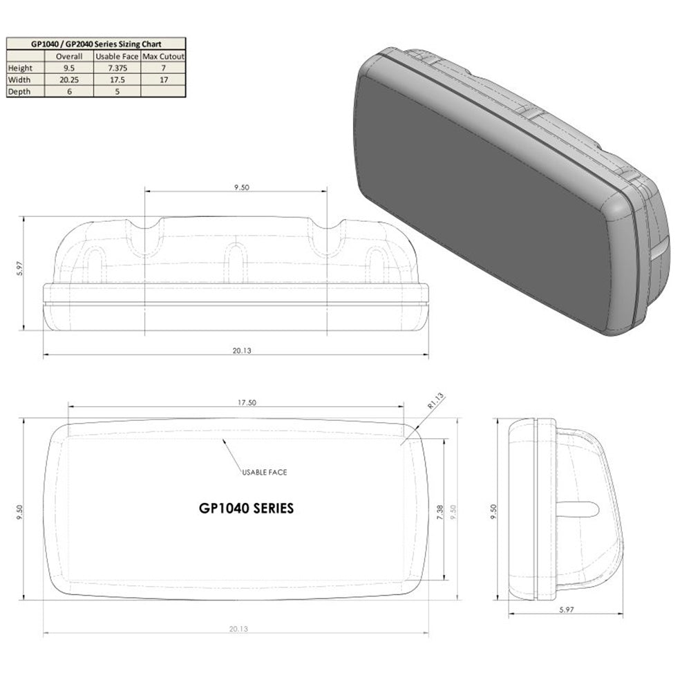 NavPod GP1040-09 SystemPod Pre-Cut f/Garmin echoMAP 92sv / 93sv / 94sv / 95sv & 1 Instrument_Additional1