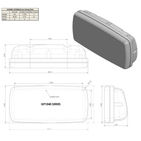 NavPod GP1040-40 SystemPod Pre-Cut for Garmin GPSMAP 942xs/942/922xs/922 f/9.5 Wide Guard_Additional1