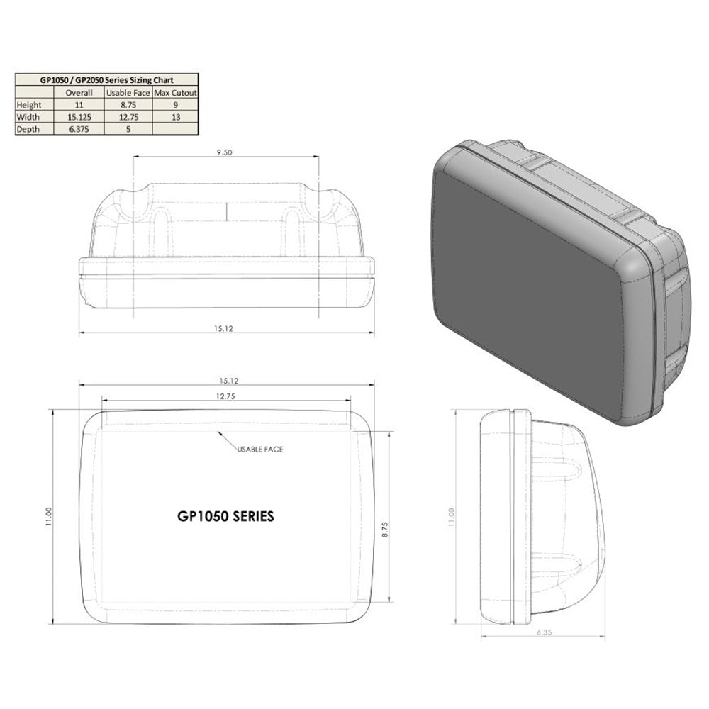 NavPod GP1059 SailPod Pre-Cut f/Simrad NSE8 & B&G Zeus Z8 f/9.5" Wide Guard_Additional1