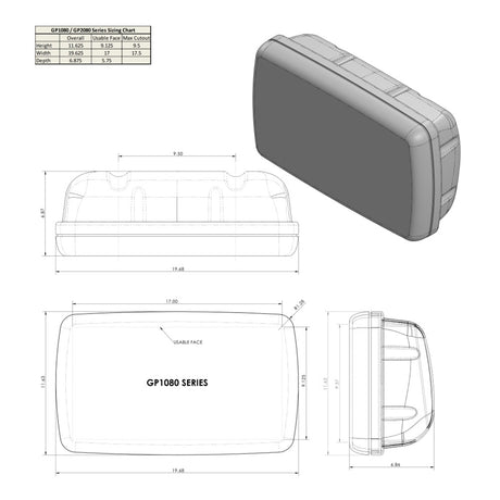 NavPod GP1080-20 SystemPod Pre-Cut GP1080-20 f/Simrad NSS9 evo/B&G Zeus 9 Wide Guard_Additional1