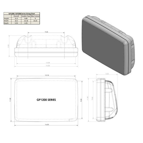 NavPod GP1200 SailPod Uncut f/9.5" Wide Guard_Additional1