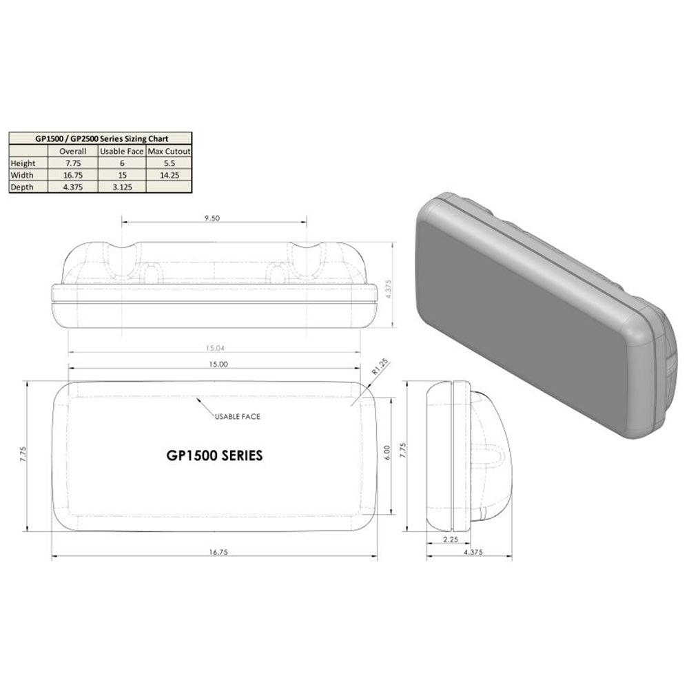 NavPod GP1500-01 SystemPod Pre-Cut f/Garmin echoMAP 7XSV/7XDV & Space On The Left f/9.5" Wide Guard_Additional1