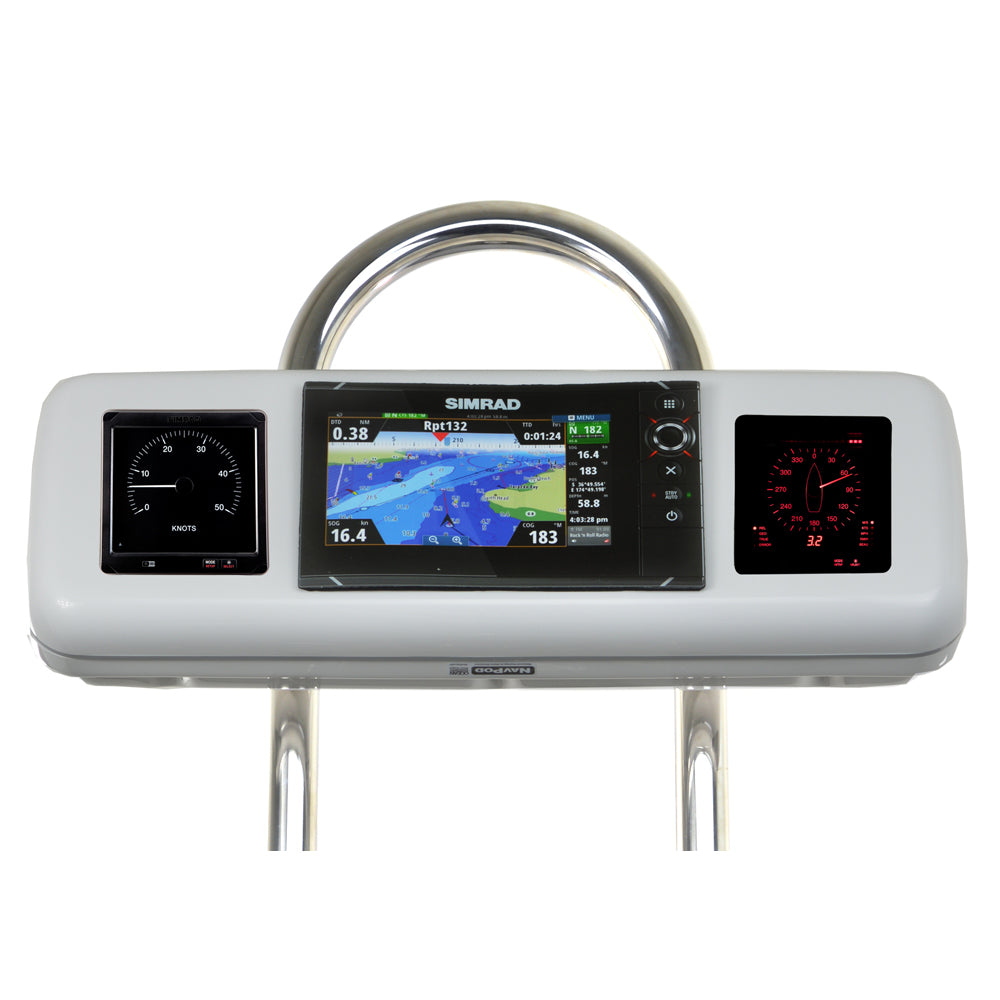 NavPod GP1606 SystemPod Pre-Cut f/Simrad NSS7 evo2 or B&G Zeus2 7 & 2 Instruments f/9.5" Wide Guard