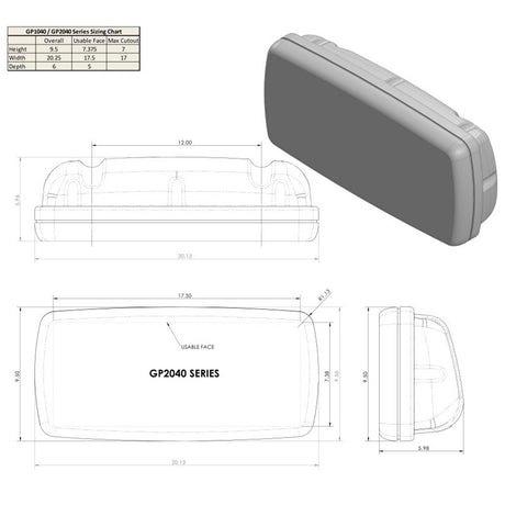 NavPod GP2040-04 SystemPod Pre-Cut f/Garmin 5008/5208 & 1 Instrument f/12" Wide Guard_Additional1