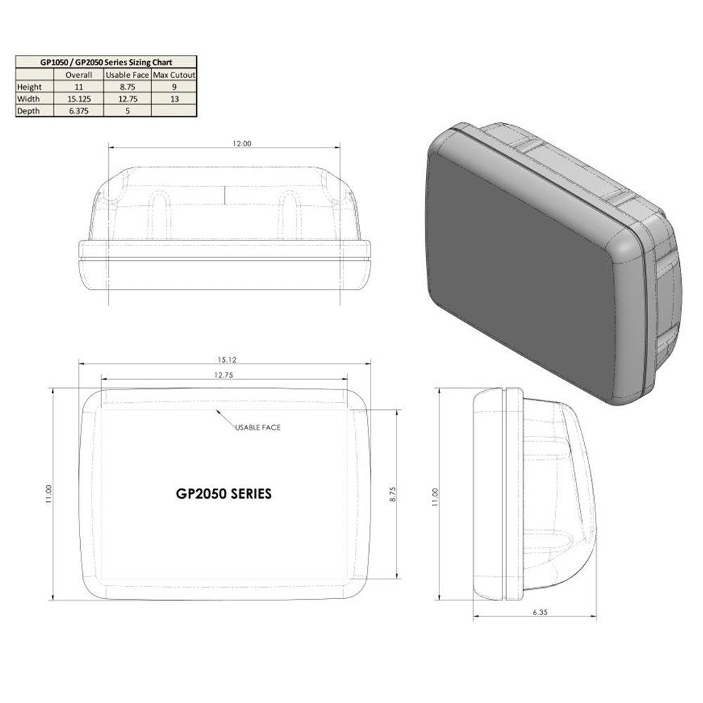 NavPod SailPod Pre-Cut f/Garmin GPSMAP 942xs/942/922xs/922 f/12 Wide Guard_Additional1