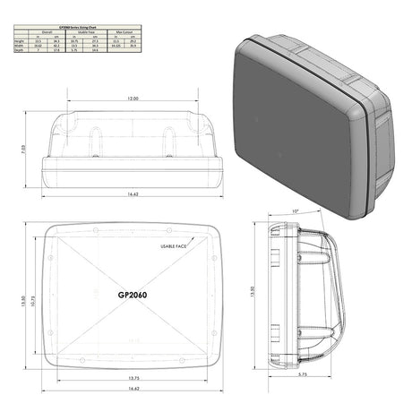 NavPod GP2066 SailPod Pre-Cut f/Furuno TZTouch2 12" f/12" Wide Guard_Additional1