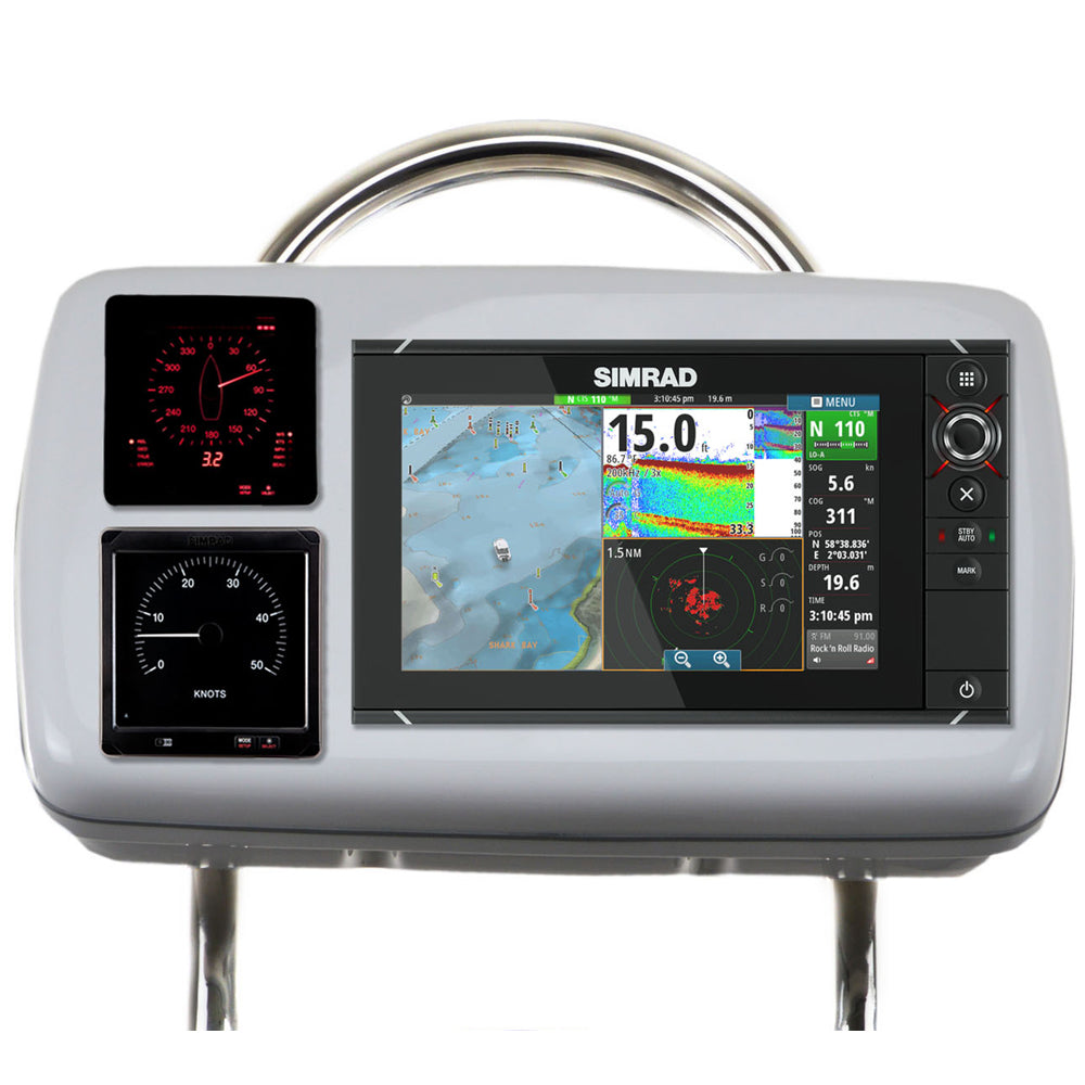 NavPod GP2080-13 SystemPod Pre-Cut f/Simrad NSS9 evo2 B&G Zeus2 9 & 2 Instrument f/12" Wide Guard