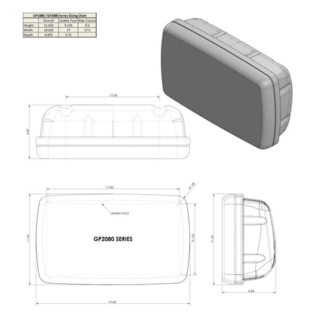 NavPod GP2080-18 SystemPod Pre-Cut f/Furuno GP1870/GP1870F & 2 Instruments f/12" Wide Guard_Additional1