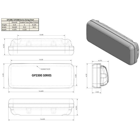 NavPod GP2301 InstrumentPod Precut w/3-3.6" Holes f/12" Guard_Additional1