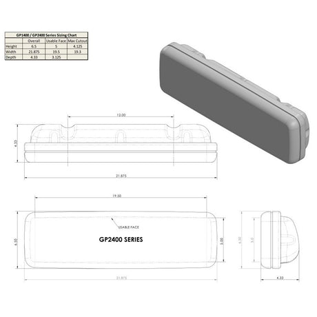 NavPod GP2400 InstrumentPod Uncut f/12" Wide Guard_Additional1