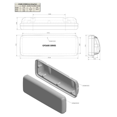 NavPod GP2600-04 SystemPod Pre-Cut f/Raymarine ES75/ES77/ES78 & Two Instruments f/12" Wide Guard_Additional1