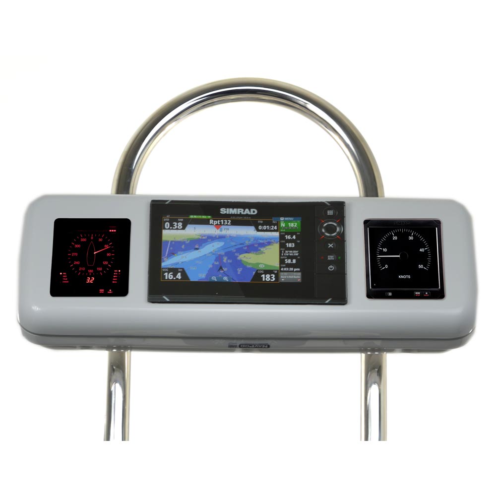 NavPod GP2606 SystemPod Pre-Cut f/Simrad NSS7 evo2 or B&G Zeus2 7 & 2 Instruments f/12" Wide Guard