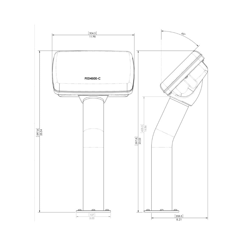 Navpod PedestalPod 45&#176; Pre-Cut for Garmin GPSMAP 942xs / 942 / 922xs / 922 (GPSMAP 9x2 Series)_Additional1