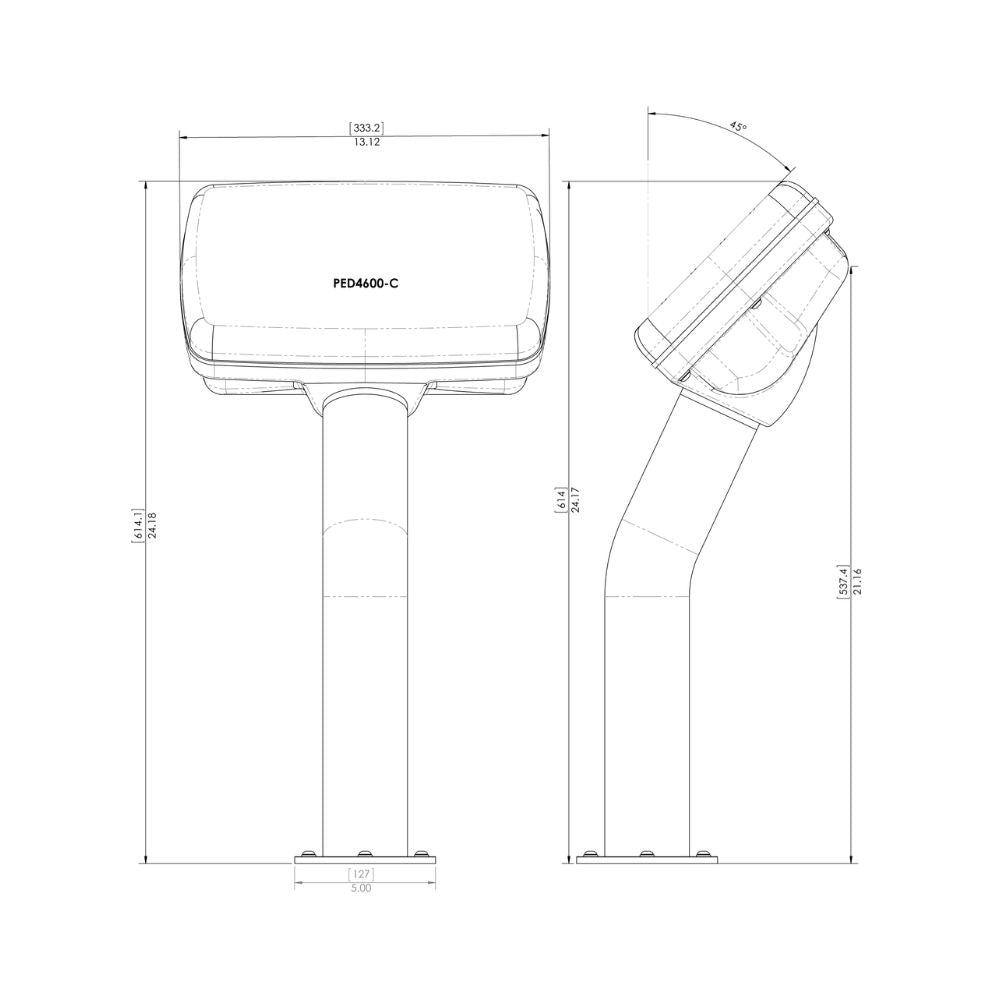 Navpod PedestalPod 45&#176; Pre-Cut for Simrad NSS9 evo3 / B&G Zeus3 9 (Carbon Series)_Additional1