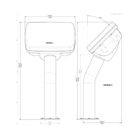 Navpod PedestalPod 45&#176; Pre-Cut for Garmin GPSMAP 8410xsv / 8610xsv (Carbon Series)_Additional1