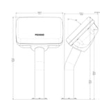 Navpod PedestalPod 45&#176; Pre-Cut for Raymarine AXIOM 12 (Carbon Series)_Additional1