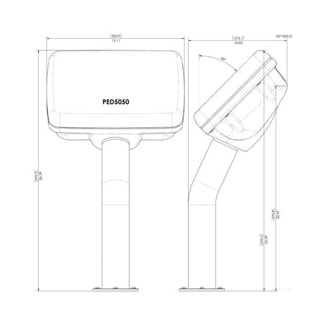 Navpod PedestalPod 45&#176; Pre-Cut for Raymarine AXIOM 12 (Carbon Series)_Additional1