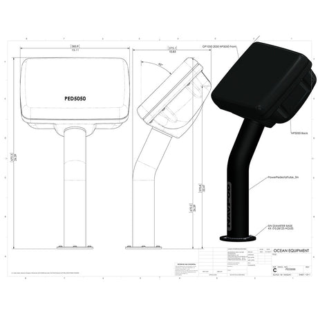 NavPod PED5050-19 PedestalPod Pre-Cut f/Garmin GPSMAP 7410, 7410xsv, 7610 & 7610xsv - Carbon Black_Additional1