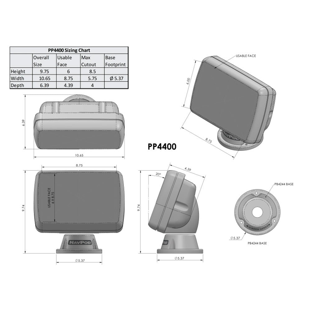 NavPod PP4407 PowerPod Pre-Cut f/Simrad NSS7/B&G Zeus T7_Additional1