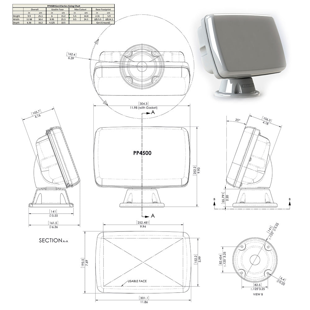 NavPod PP4500-01 PowerPod Pre-Cut f/Garmin echoMAP 72sv/73sv/74sv/75sv_Additional1