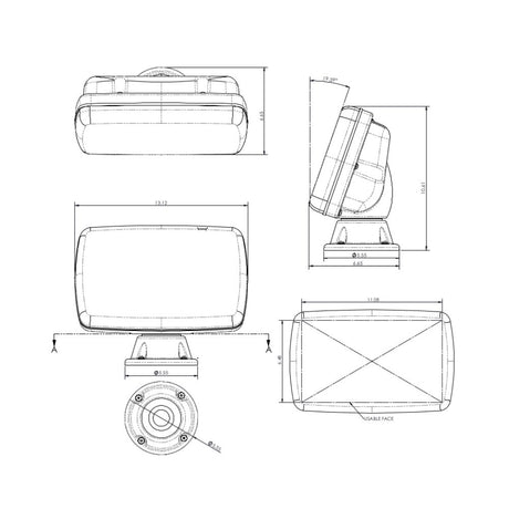 Navpod PowerPod Pre-Cut for Garmin echoMAP PLUS 92sv / 93sv / 94sv / 95sv (Carbon Series)_Additional1