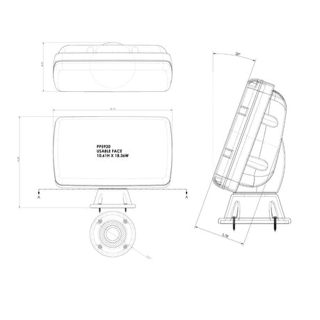 Navpod PowerPod Un-Cut for (usable face = 18.36"w x 10.61"h)(46.6cm w x 26.9cm h) (Carbon Series)_Additional1