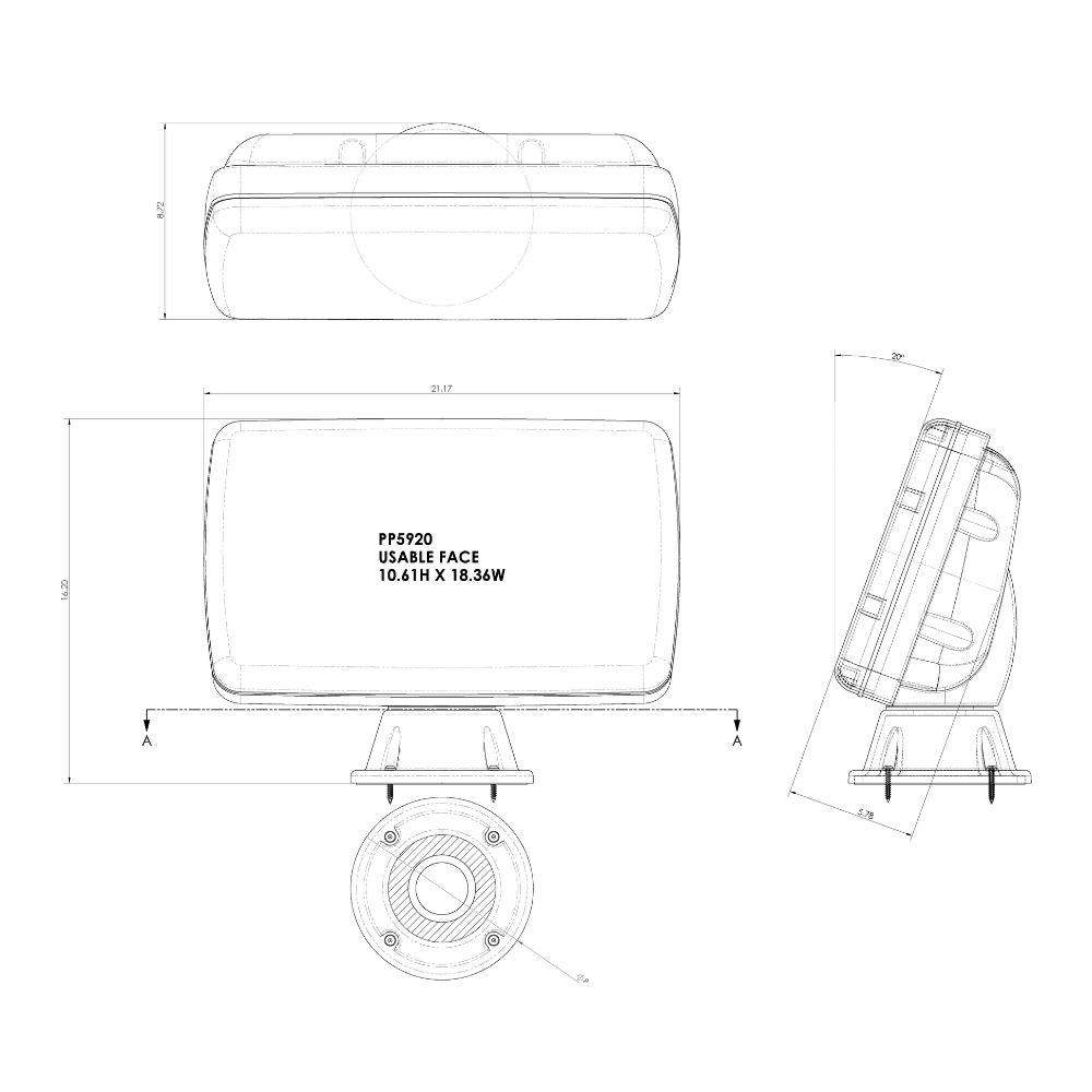 Navpod PowerPod Pre-Cut for Humminbird SOLIX 15_Additional1