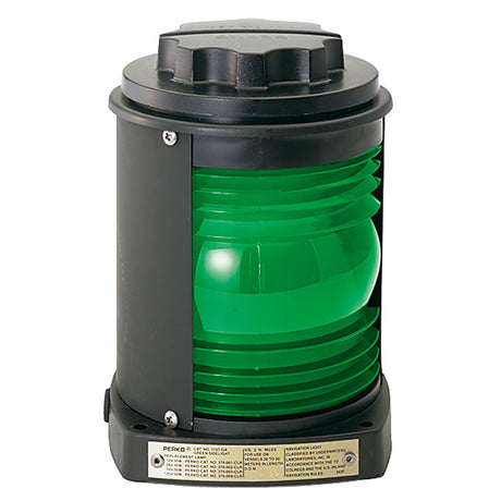 Perko Side Lights - Base Mount 112.5&deg; 2nm Green (Black Housing)