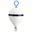 Polyform U.S. Mooring Buoy w/Iron 17" Diameter - White Blue Stripe