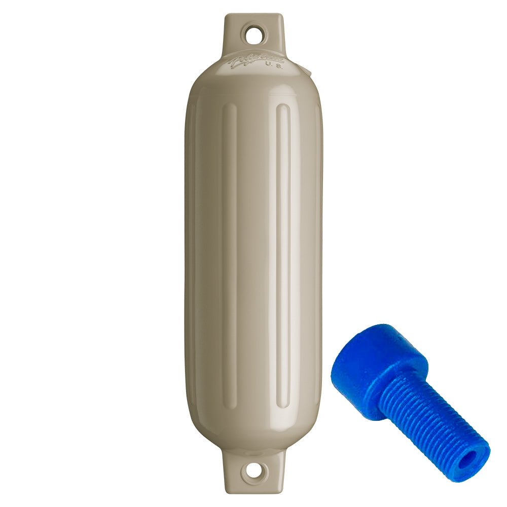 Polyform U.S. Fenders - G-3 Cylindrical Double Eye w/ Adapter (5.5" x 19") - Sand