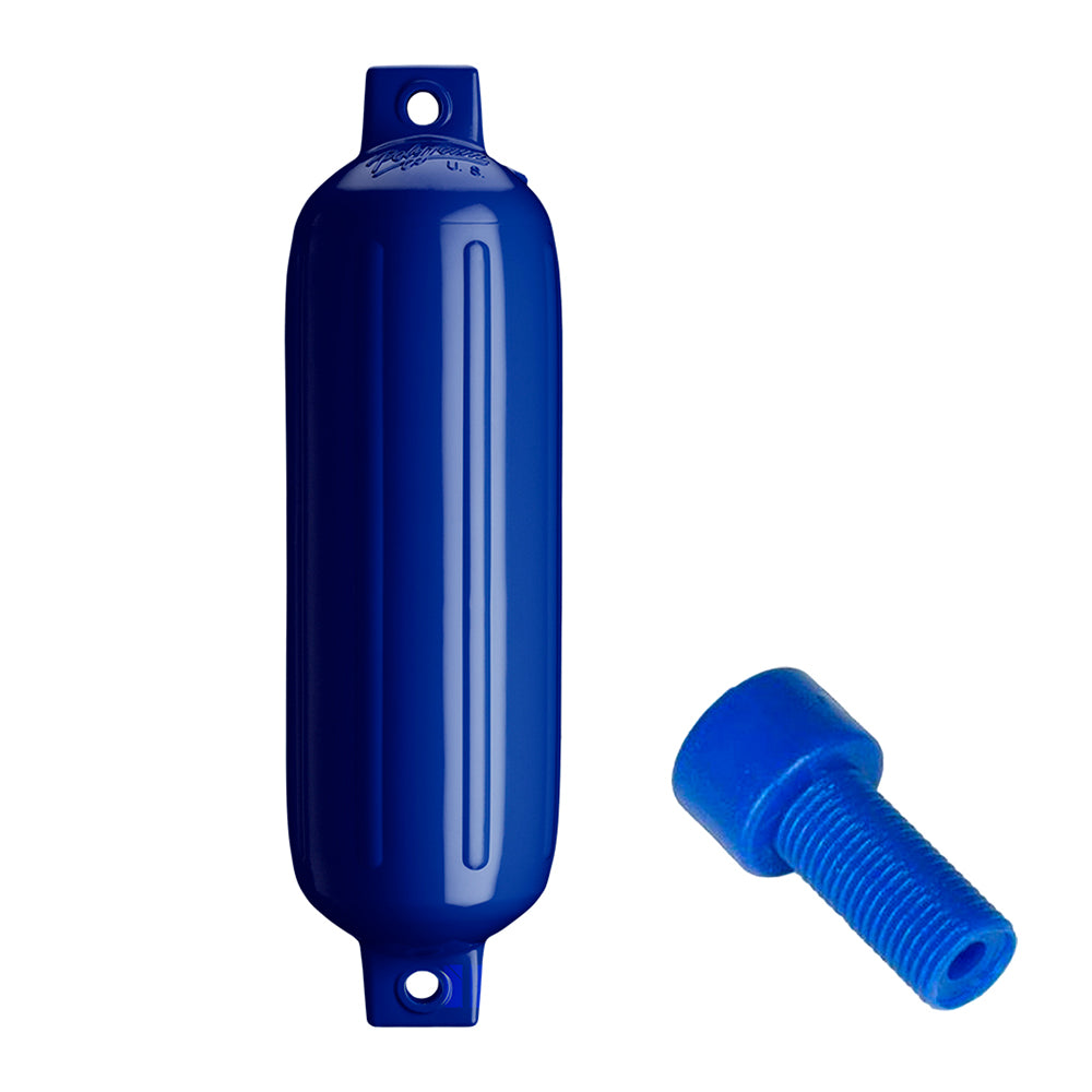 Polyform U.S. Fenders - G-4 Cylindrical Double Eye w/ Adapter (5" x 22") - Cobalt Blue