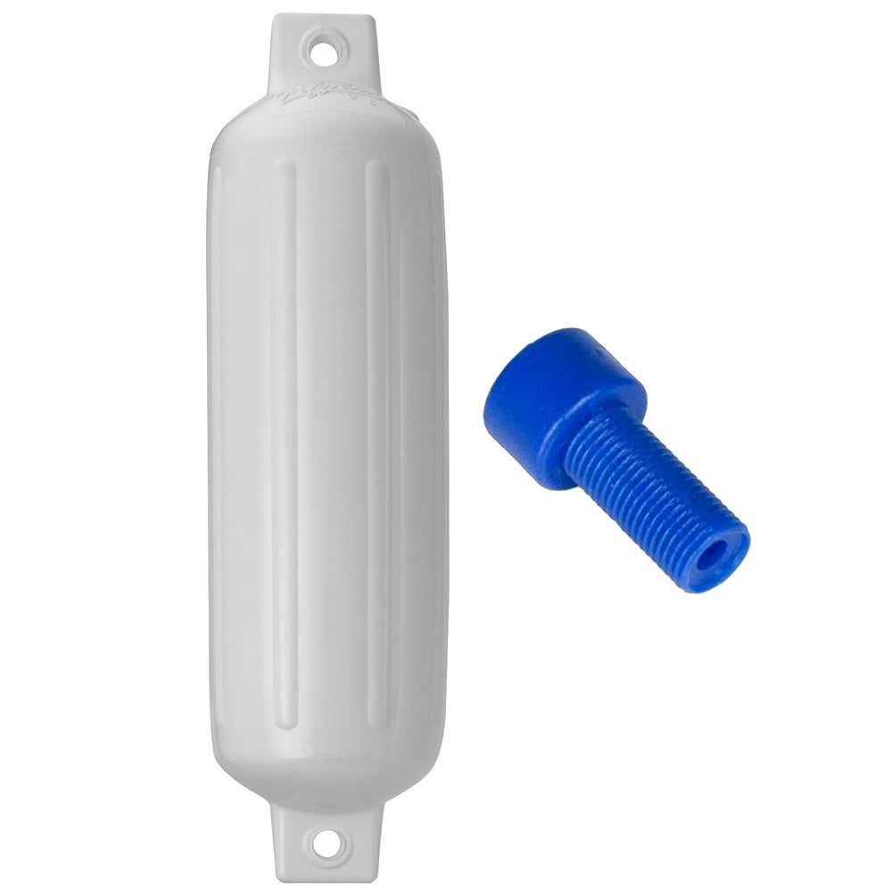 Polyform U.S. Fenders - G-4 Cylindrical Double Eye w/ Adapter (5" x 22") - White