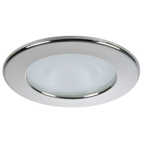 Quick Kai XP Downlight LED - 4W, IP66, Spring Mounted - Round Stainless Bezel, Round Warm White Ligh