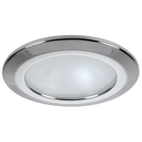 Quick Kor XP Downlight LED - 4W, IP66, Spring Mounted - Round Stainless Bezel, Round Warm White Ligh