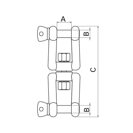 Quick SW10 Anchor Swivel - 10mm Stainless Steel Jaw Jaw Swivel - f/16-44lb. Anchors_Additional1