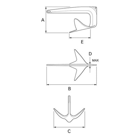 Quick Claw Anchor (Stainless Steel) - 11 lb (5 kg)_Additional1