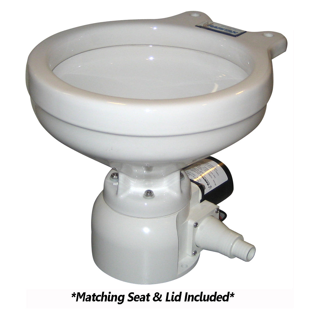 Raritan Sea Era Marine Size Toilet - Remote/Pump - 0&deg; & 90&deg; Discharge - Smart Switch - 12V -