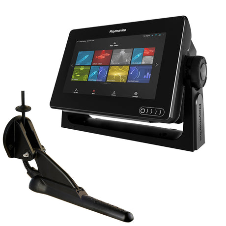 Raymarine Axiom 7 DV MFD w/CPT-100DVS Transom Mount Transducer &amp; LightHouse North America Chart