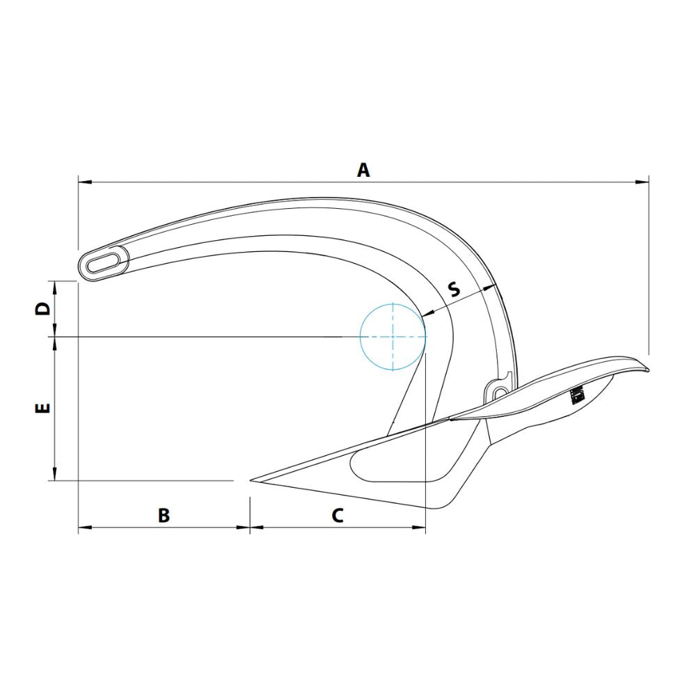 Vulcan Spade Anchor (Galvanised) - 27 lb (12.2 kg)_Additional2