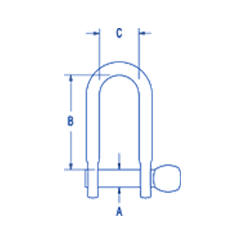 Ronstan Standard Dee Slotted Pin Shackle - 3/16" Pin - 23/32"L x 13/32"W_Additional1