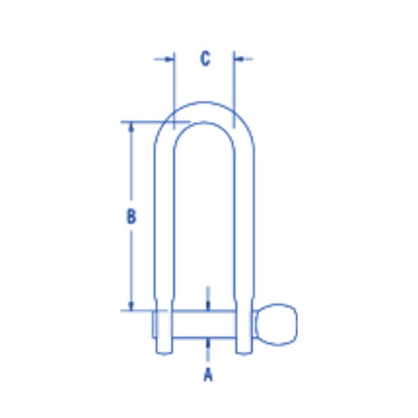 Ronstan Long Dee Shackle - 5/32" Pin - 1-1/32"L x 13/32"W_Additional1