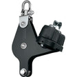 Ronstan Block, Single, 60 mm Sheave, Becket, Cleat, Swivel Shackle Head