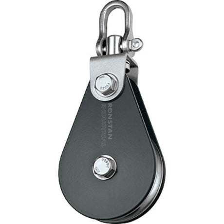 Ronstan Block, Single, Aluminium Sheave, Swivel Shackle Head