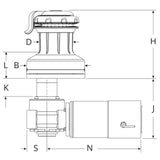 Ronstan Electric Winch Conversion Kit for Orbit Size 30 - 12V / Right Mount / QuickTrim™