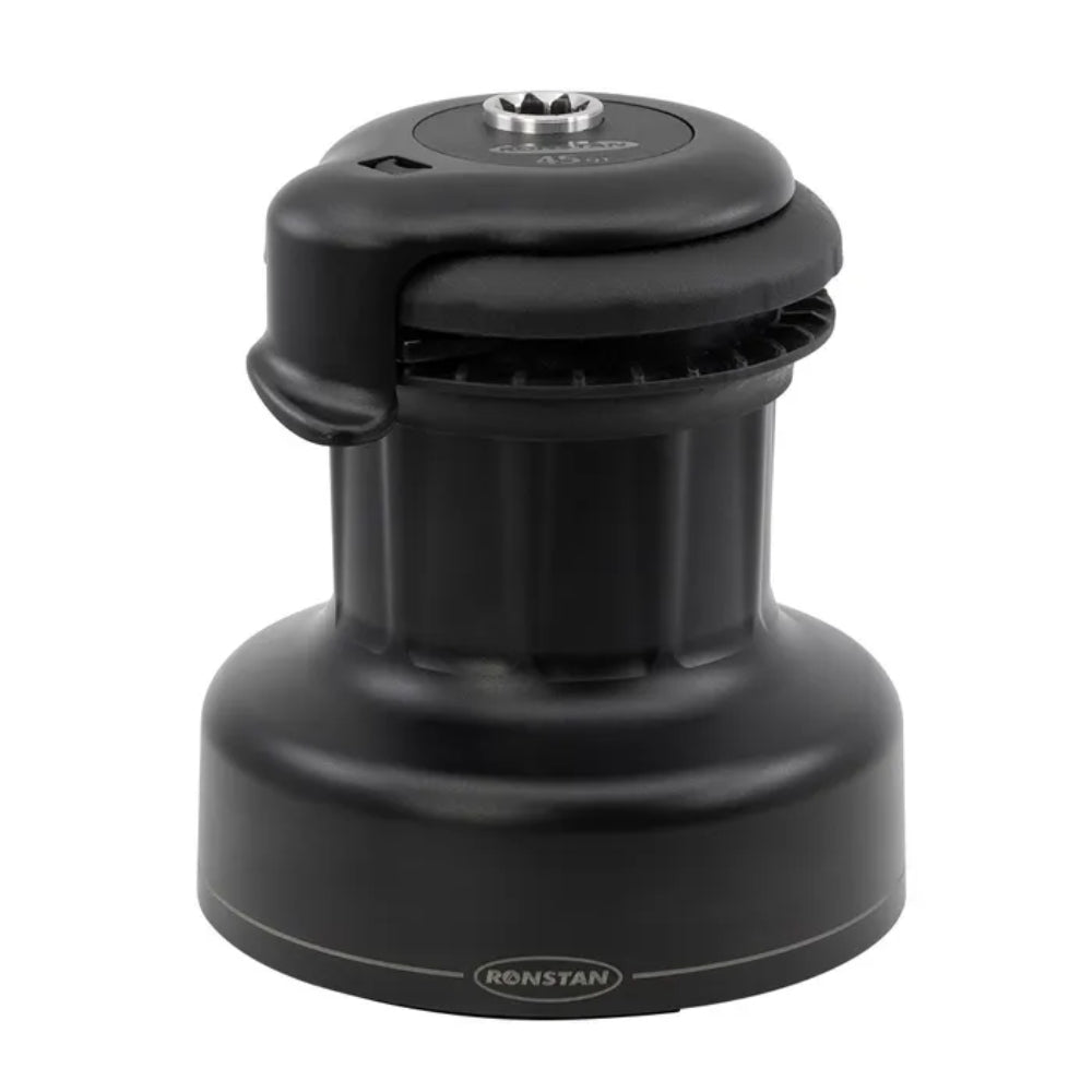 Ronstan Self Tailing Winch Orbit Size 45 -  Aluminum Black / Two Speed / QuickTrim™