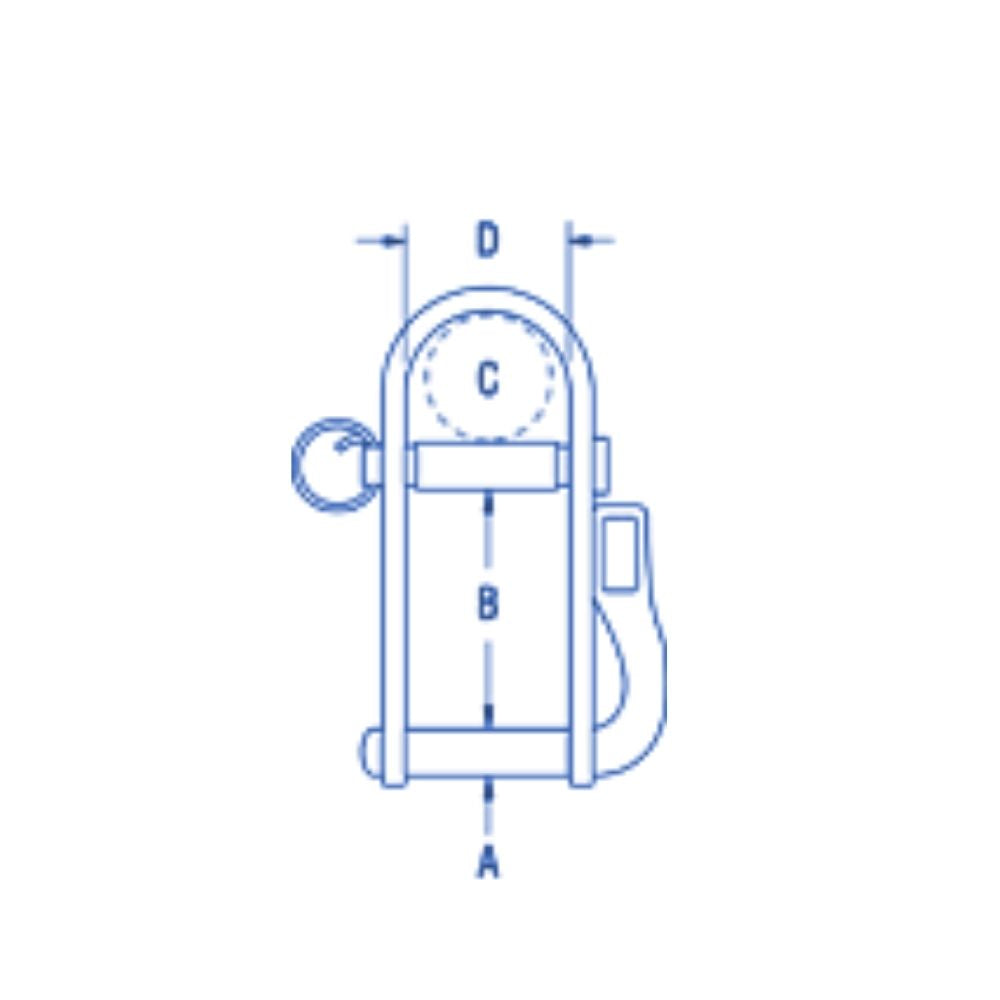 Ronstan Shackle, Halyard, Pin 3/16 in., L:22mm, W:15mm_Additional1