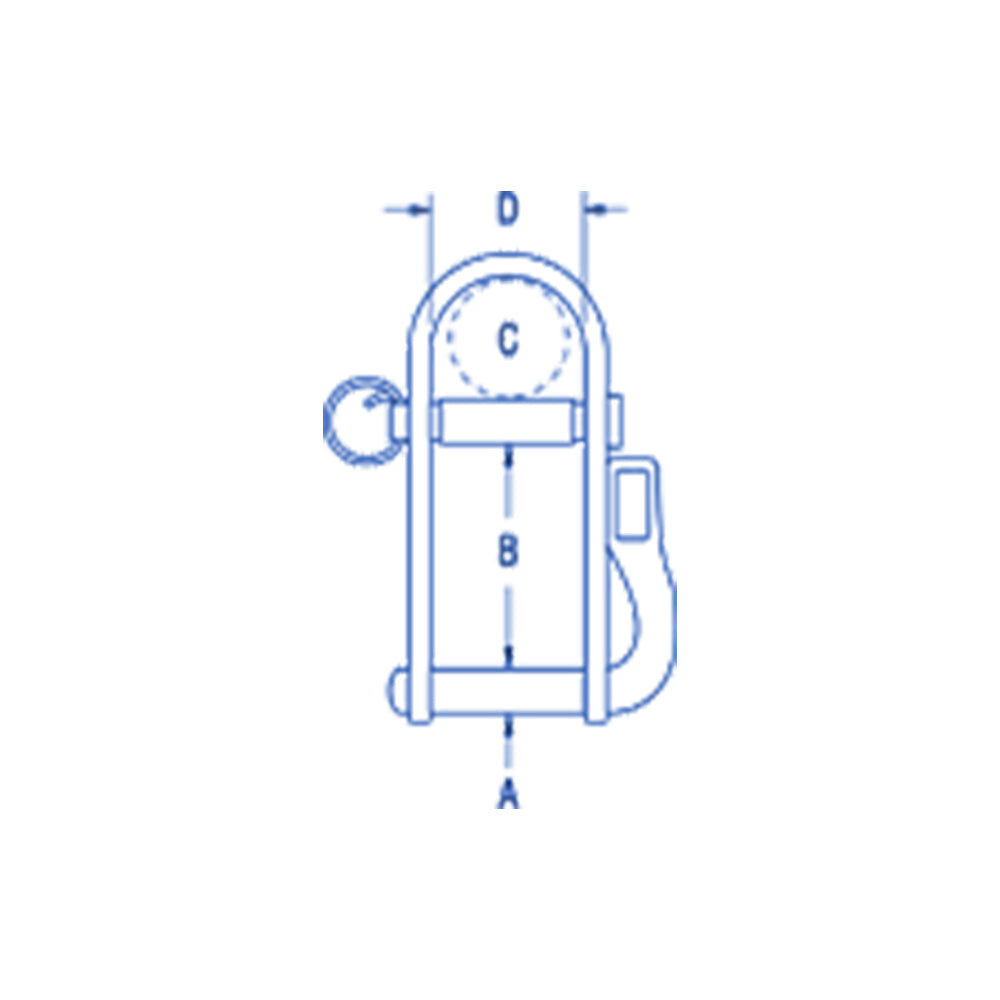 Ronstan Shackle, Halyard, Pin 1/4 in., L:32mm, W:19mm_Additional1