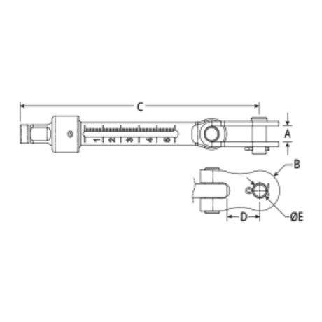 Ronstan Calibrated Toggle/Swage, 4mm (5/32in.) Wire, 5/16 in. Thread_Additional1